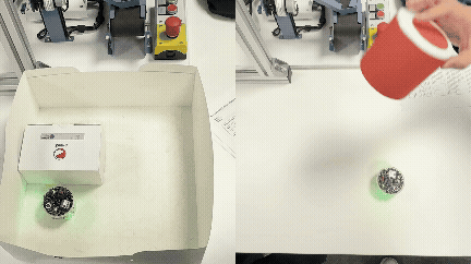 E-Puck obstacle avoidance and object following demo